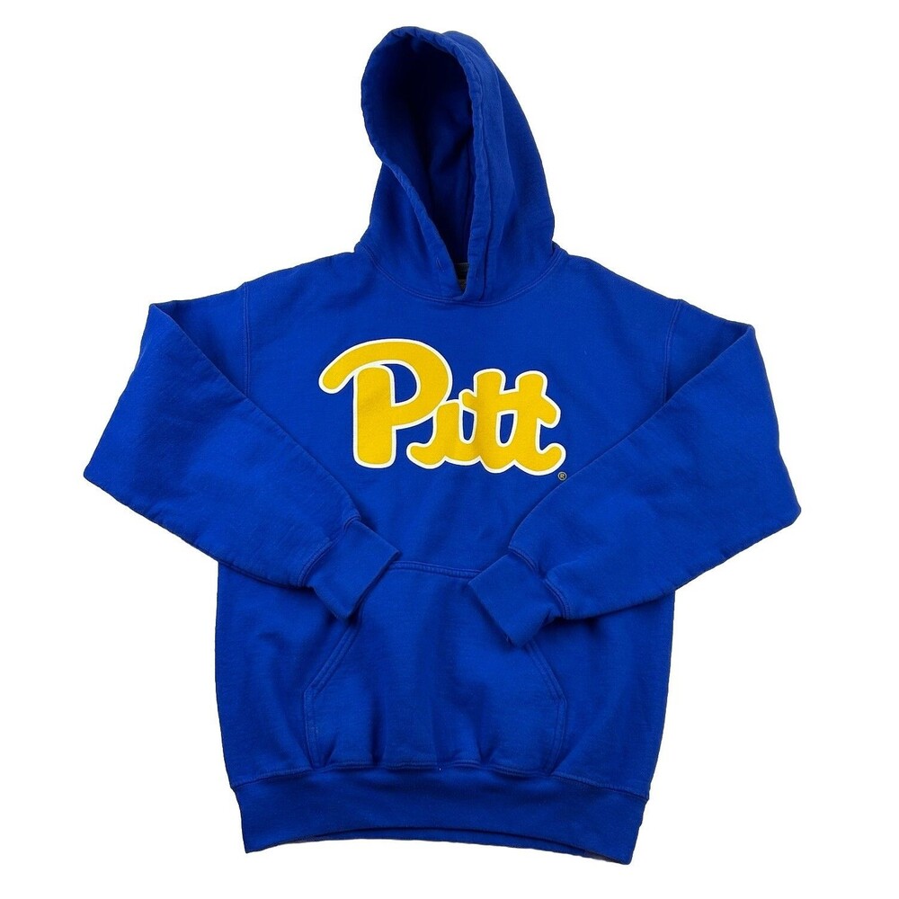 PITT Panthers Hoodie Gildan Mens S Blue Long Sleeve